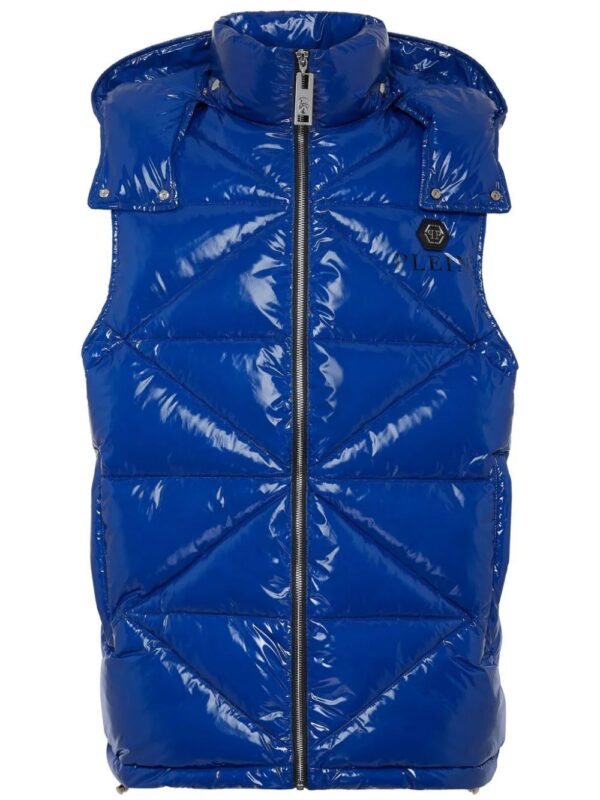 Philipp Plein  Hexagon logo-plaque padded gilet