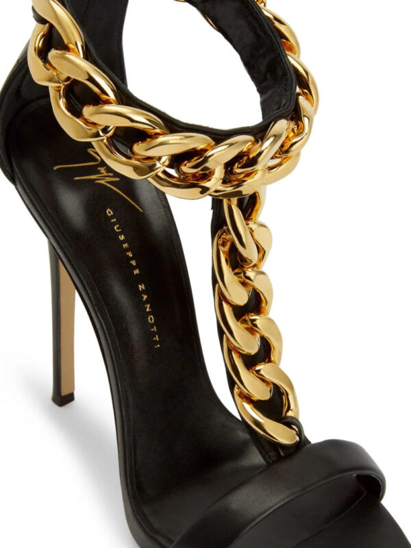 Giuseppe Zanotti  Elsie chain leather sandals - Image 4