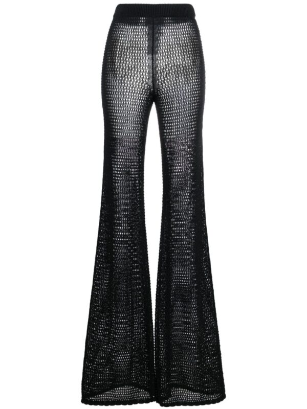 MOSCHINO JEANS  crochet-knit flared trousers