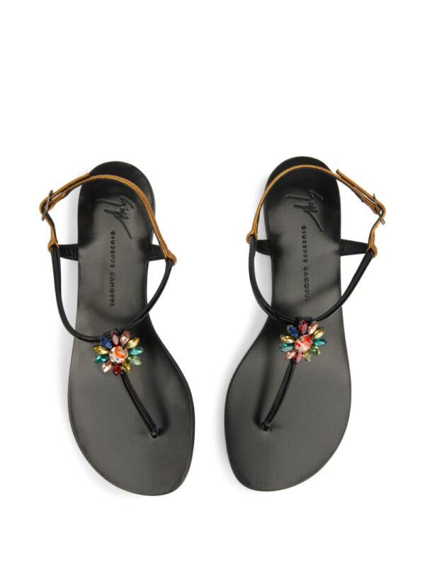 Giuseppe Zanotti  Noussa floral-appliqué sandals - Image 4