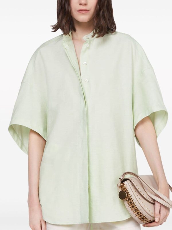 Stella McCartney drop-shoulder collarless shirt - Image 4