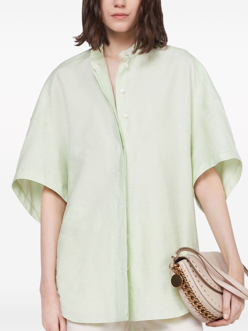 Stella McCartney drop-shoulder collarless shirt - Image 4