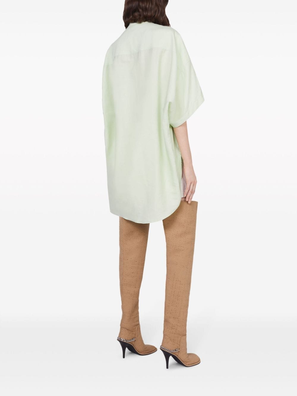 Stella McCartney drop-shoulder collarless shirt - Image 3