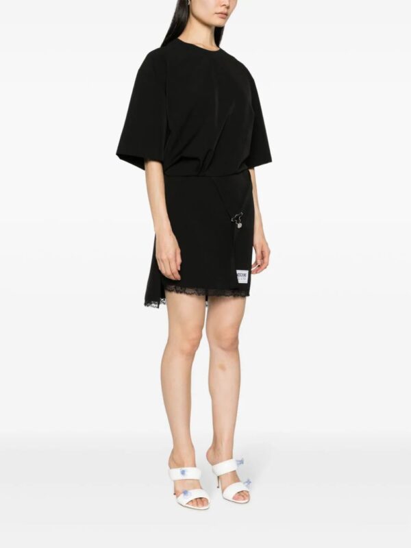 MOSCHINO JEANS  logo-patch buckled shirt dress - Image 3