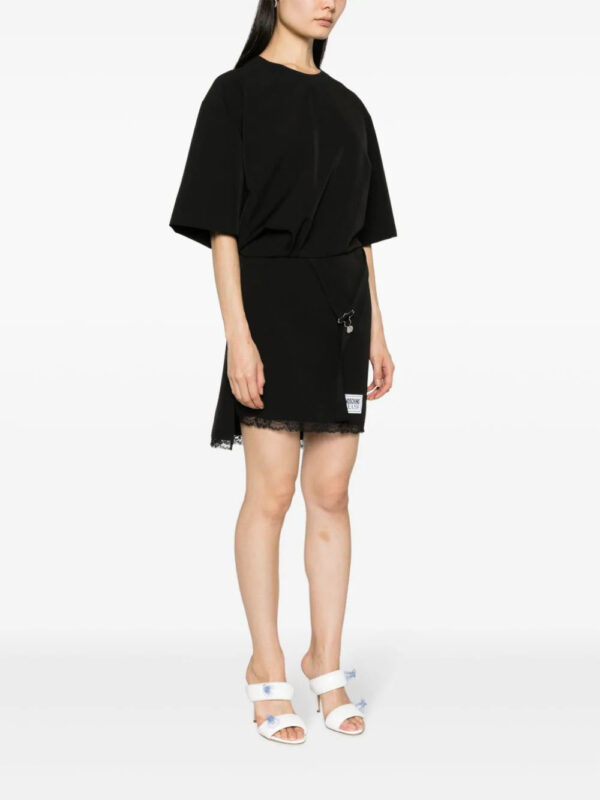 MOSCHINO JEANS  logo-patch buckled shirt dress - Image 3