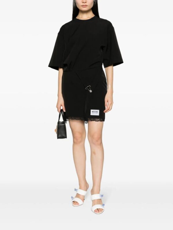 MOSCHINO JEANS  logo-patch buckled shirt dress - Image 2