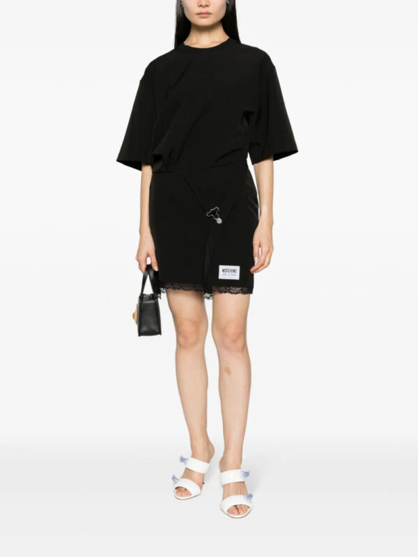 MOSCHINO JEANS  logo-patch buckled shirt dress - Image 2