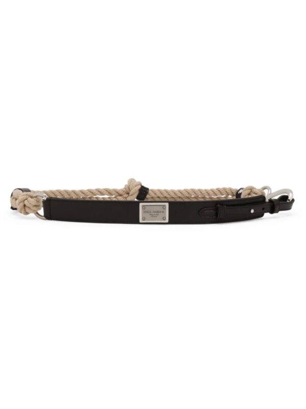 Dolce & Gabbana  logo-plaque leather belt