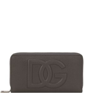 Dolce & Gabbana DG logo zip-around leather wallet