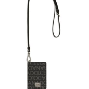 Dolce & Gabbana logo-print leather cardholder