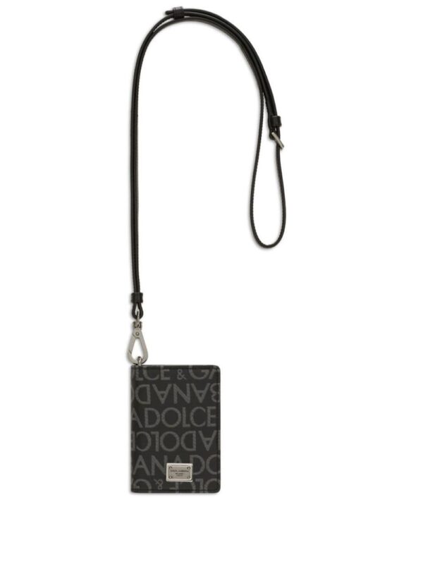 Dolce & Gabbana logo-print leather cardholder