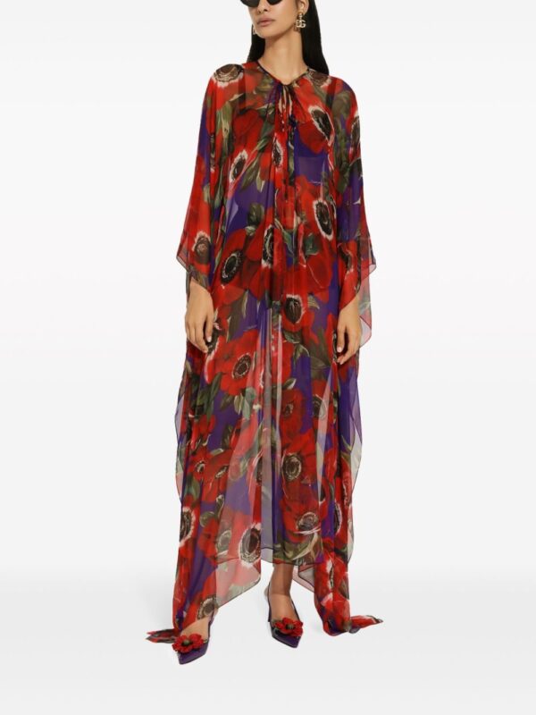 Dolce & Gabbana floral-print silk kaftan - Image 3