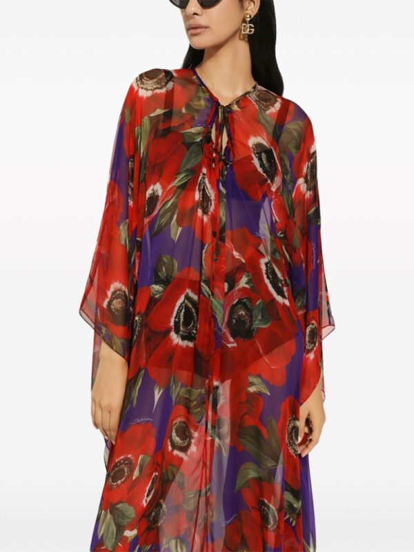 Dolce & Gabbana floral-print silk kaftan - Image 4