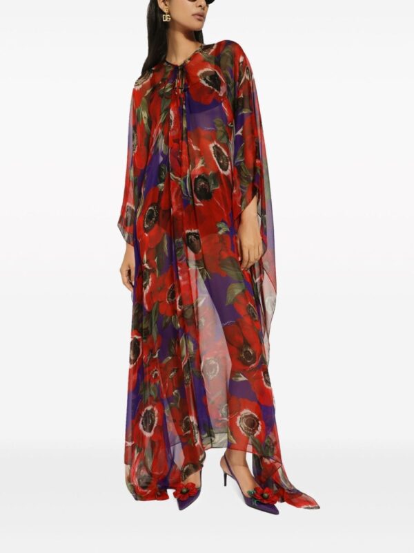 Dolce & Gabbana floral-print silk kaftan - Image 2