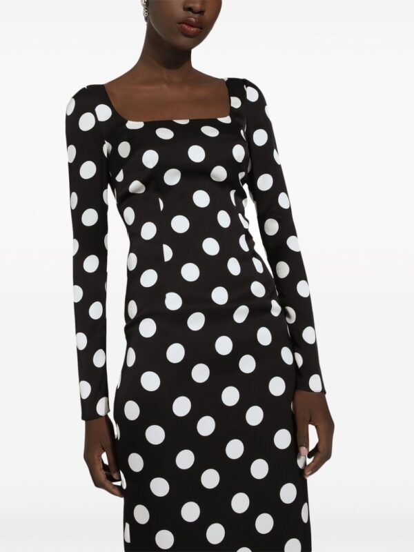 Dolce & Gabbana polka dot-print midi dress - Image 5