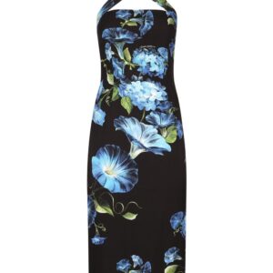 Dolce & Gabbana floral-print halterneck dress