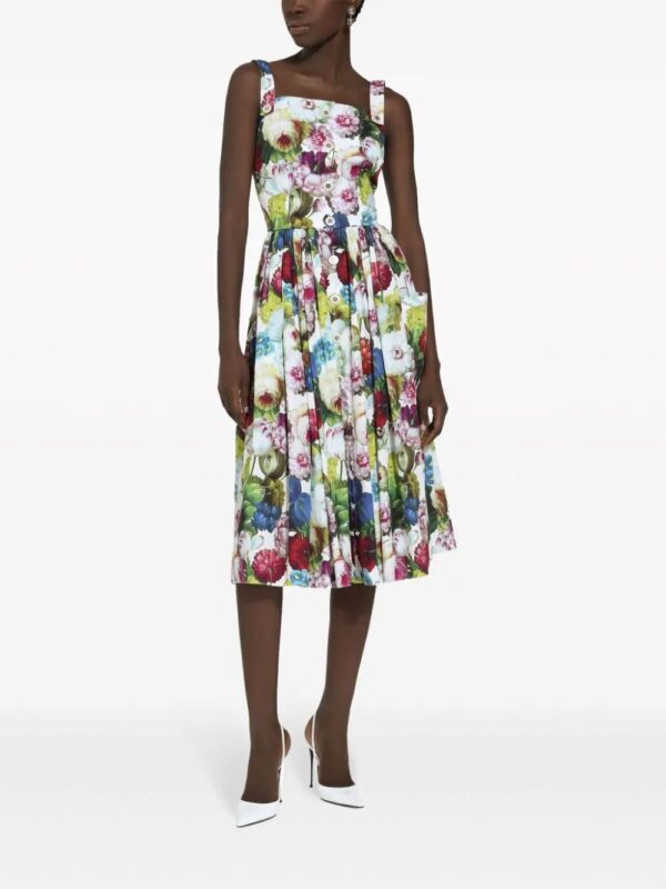 Dolce & Gabbana  floral-print cotton midi dress - Image 3