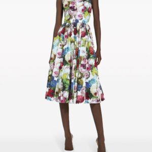 Dolce & Gabbana floral-print cotton midi dress
