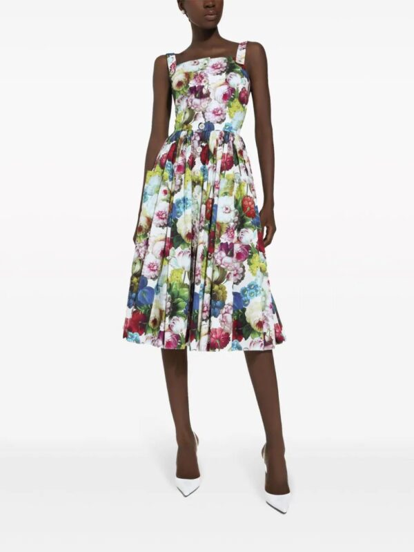 Dolce & Gabbana  floral-print cotton midi dress - Image 2