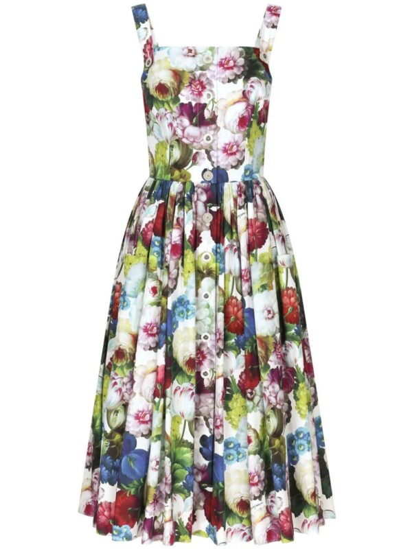 Dolce & Gabbana  floral-print cotton midi dress