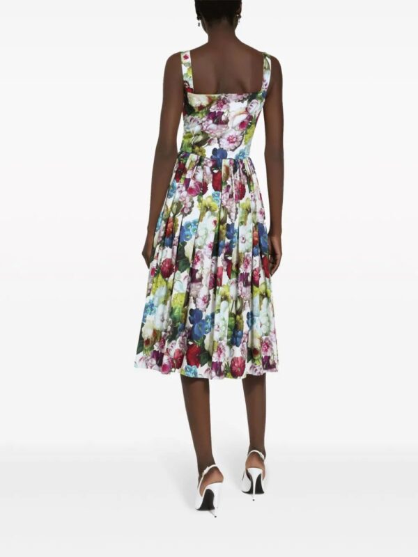 Dolce & Gabbana  floral-print cotton midi dress - Image 4