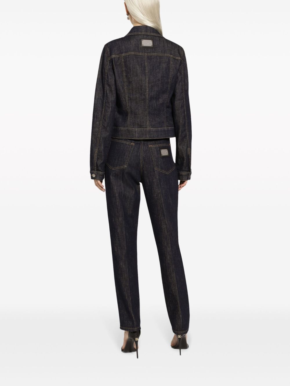 Dolce & Gabbana logo-appliqué cotton-blend denim jacket - Image 4