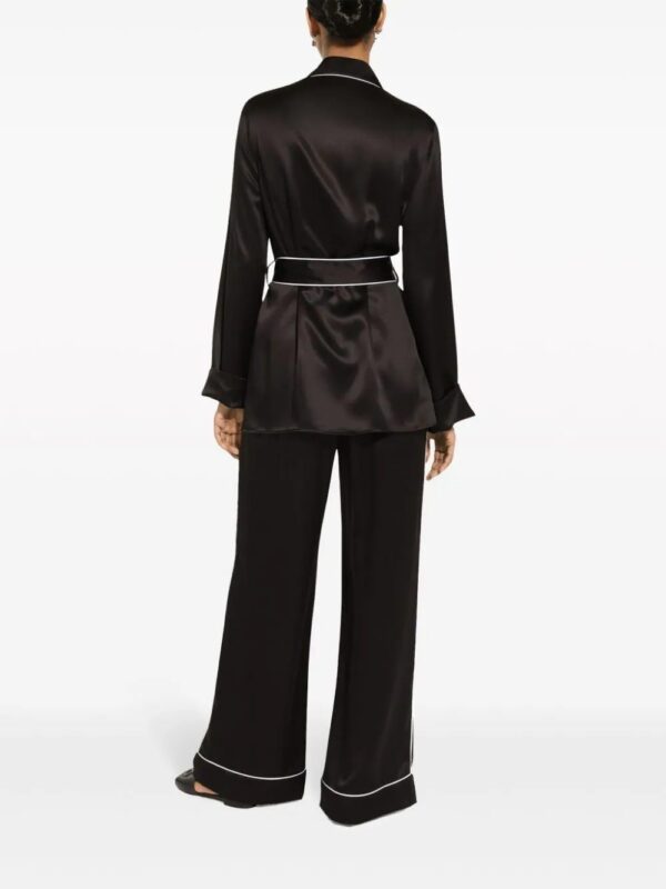 Dolce & Gabbana  elasticated-waist silk palazzo trousers - Image 4