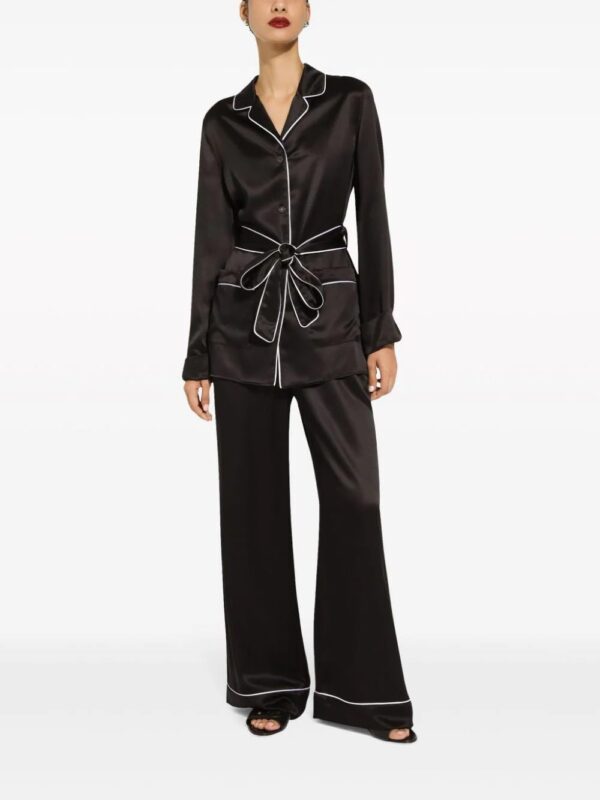 Dolce & Gabbana  elasticated-waist silk palazzo trousers - Image 3