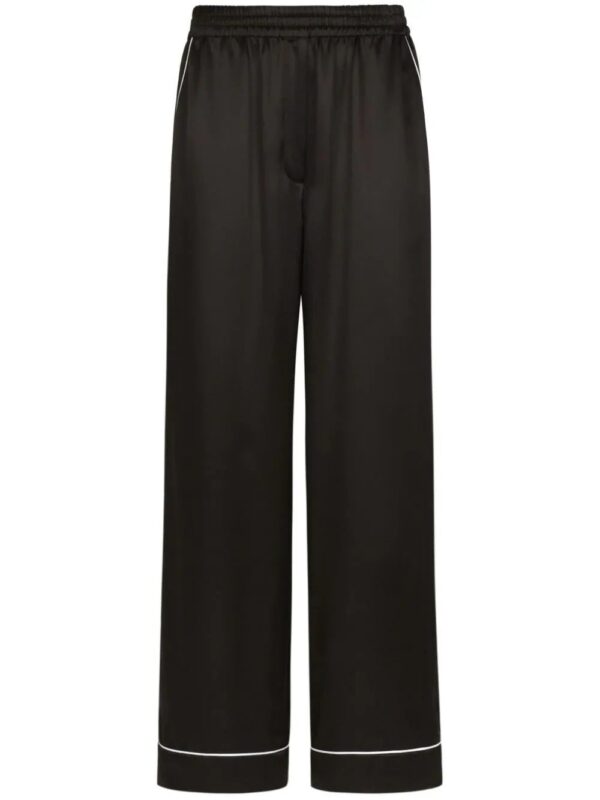 Dolce & Gabbana  elasticated-waist silk palazzo trousers
