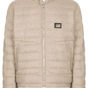 Dolce & Gabbana logo-plaque quilted jacket