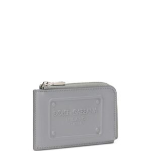 Dolce & Gabbana logo-embossed leather card holder