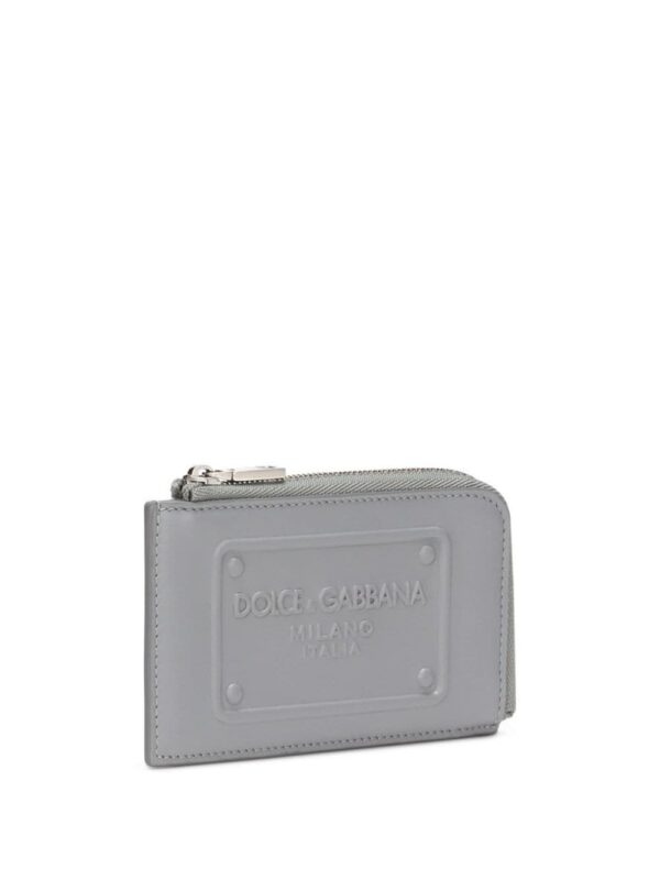 Dolce & Gabbana logo-embossed leather card holder