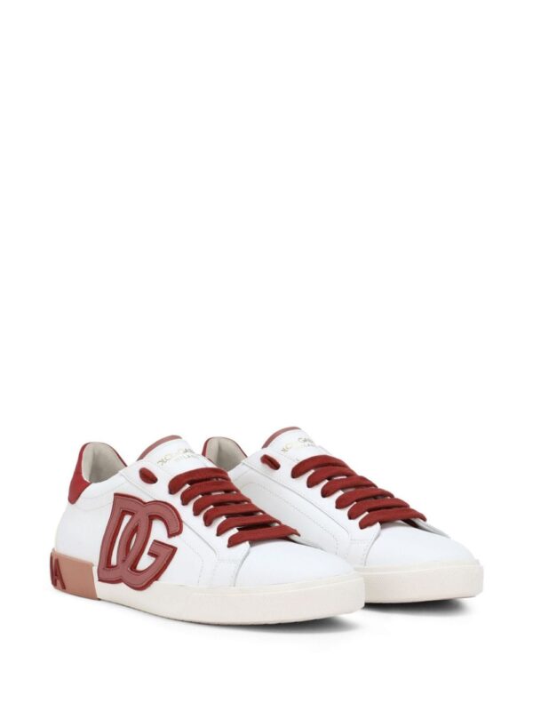 Dolce & Gabbana Portofino logo-appliqué leather sneakers - Image 2