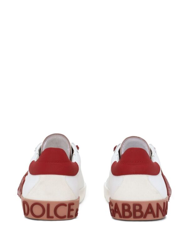 Dolce & Gabbana Portofino logo-appliqué leather sneakers - Image 3