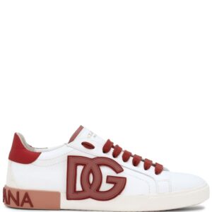 Dolce & Gabbana Portofino logo-appliqué leather sneakers