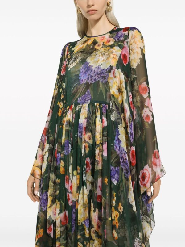 Dolce & Gabbana floral-print silk maxi dress - Image 4