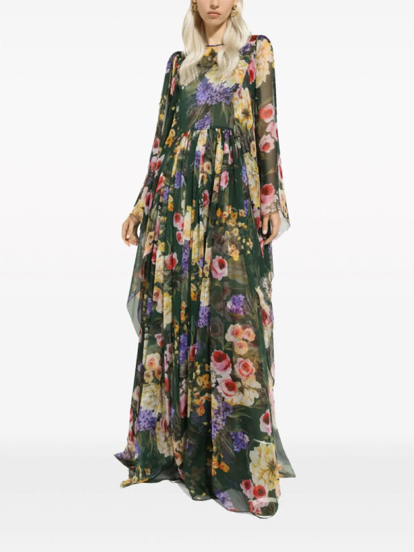 Dolce & Gabbana  floral-print silk maxi dress - Image 3