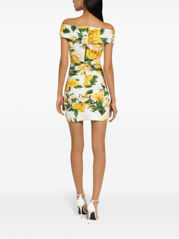 Dolce & Gabbana off-shoulder rose-print dress - Image 4