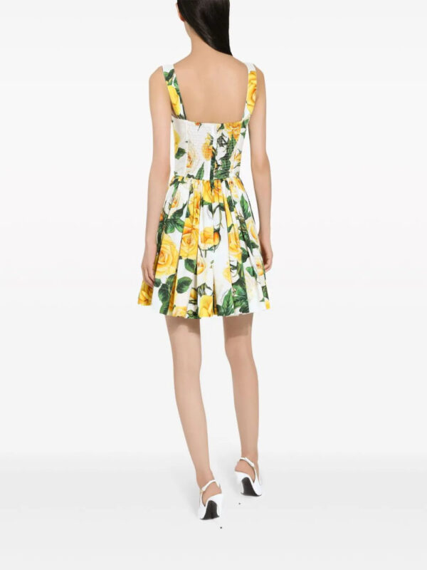 Dolce & Gabbana  rose-print cotton minidress - Image 3