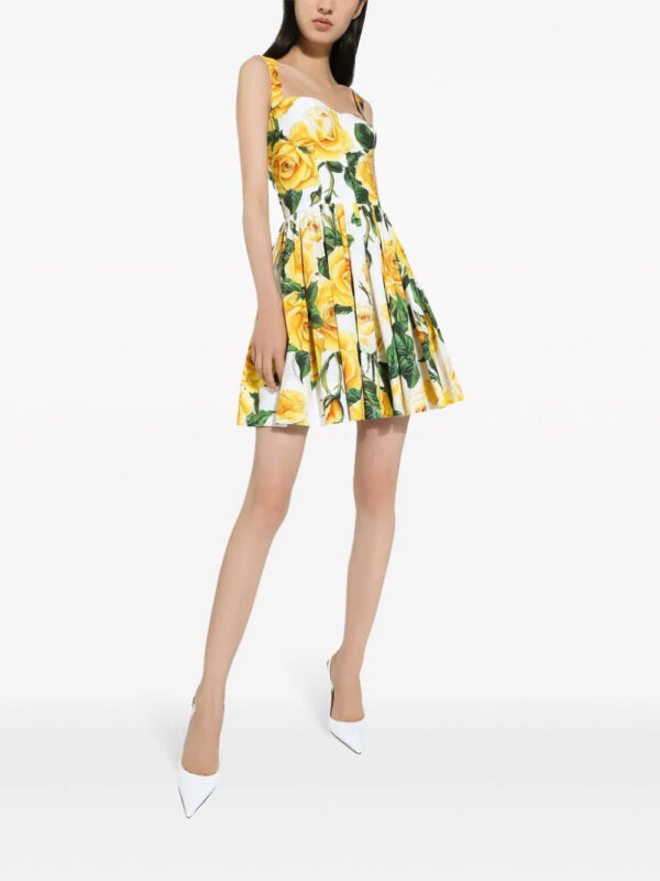 Dolce & Gabbana  rose-print cotton minidress - Image 2