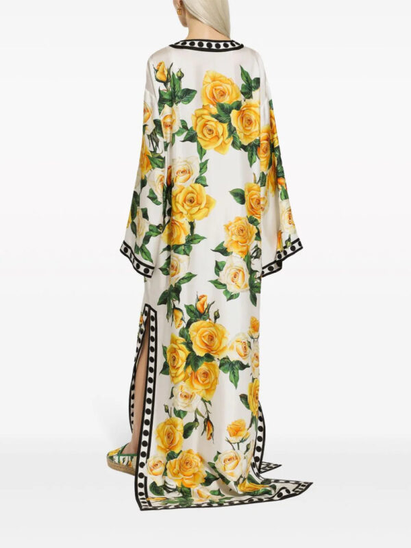 Dolce & Gabbana  rose-print silk maxi dress - Image 3