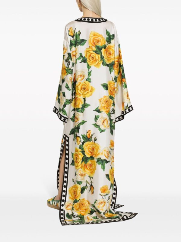 Dolce & Gabbana rose-print silk maxi dress - Image 3