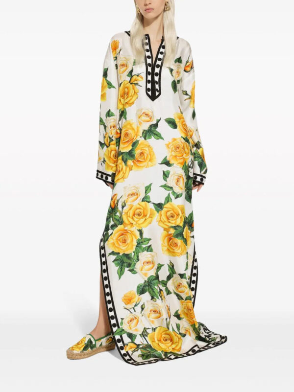 Dolce & Gabbana  rose-print silk maxi dress - Image 2