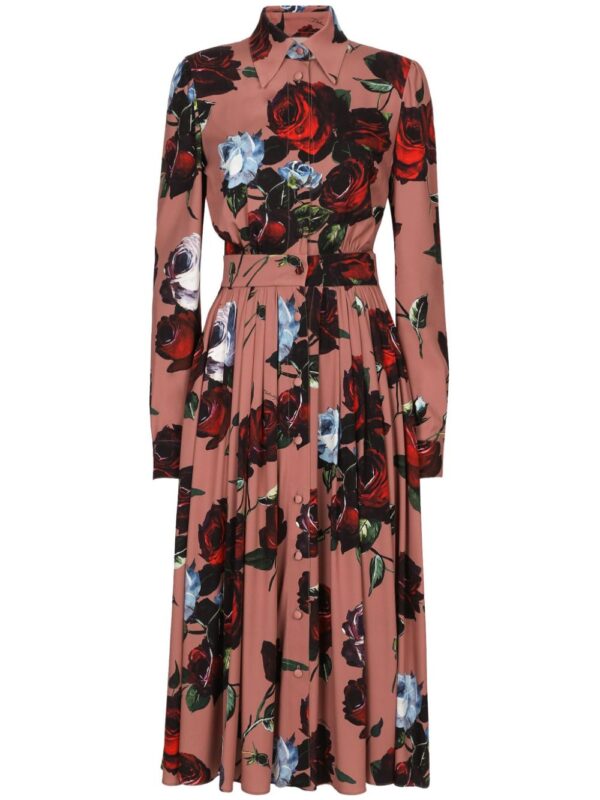 Dolce & Gabbana floral-print silk-blend dress