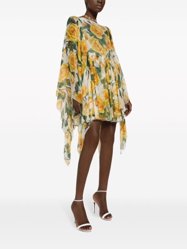 Dolce & Gabbana silk chiffon rose-print dress - Image 2