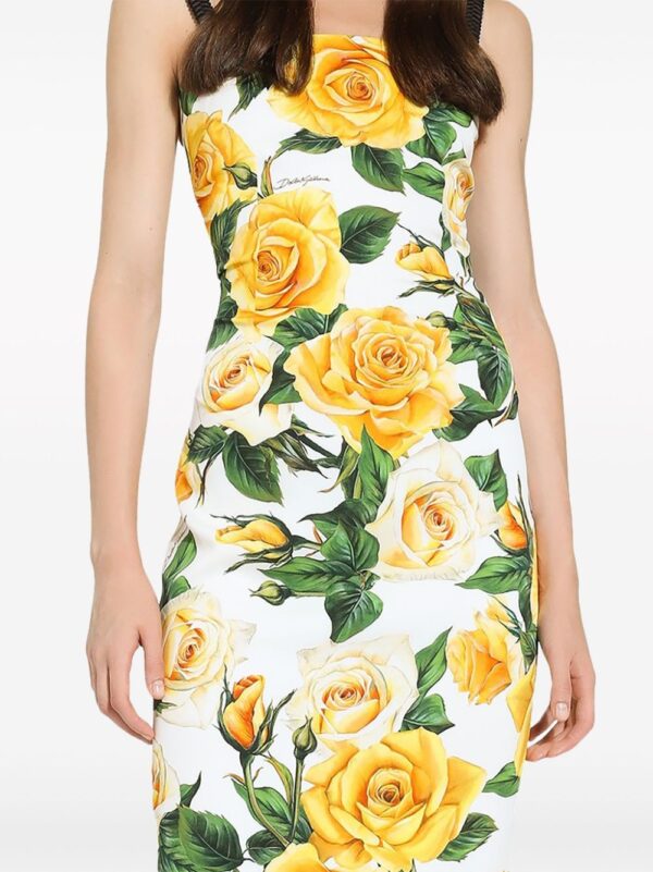 Dolce & Gabbana rose-print silk-blend midi dress - Image 2