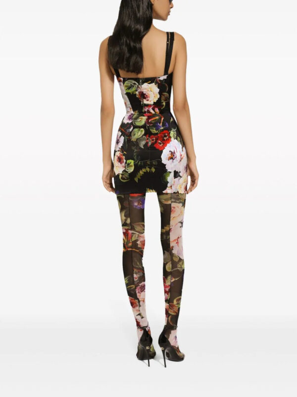 Dolce & Gabbana  floral-print corset dress - Image 4