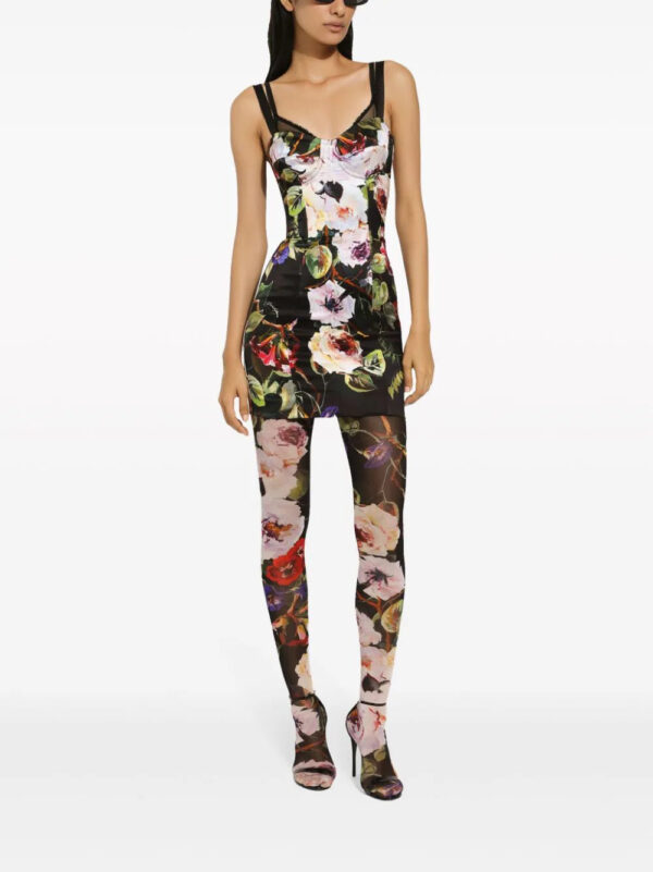 Dolce & Gabbana  floral-print corset dress - Image 3