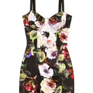 Dolce & Gabbana floral-print corset dress