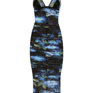 Dolce & Gabbana floral-print V-neck dress